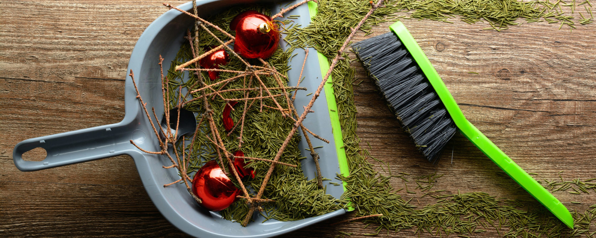 Cleaning home after christmas