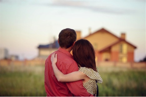 couple with new house
